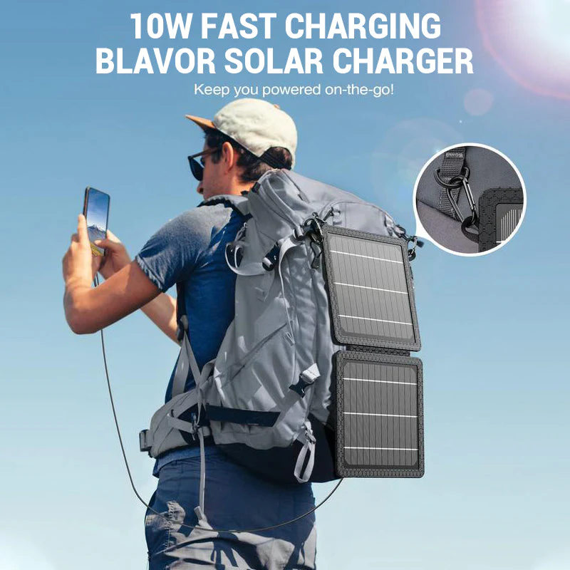 Sakerplus 10W Fast Charging Portable Solar Charger - Image 3