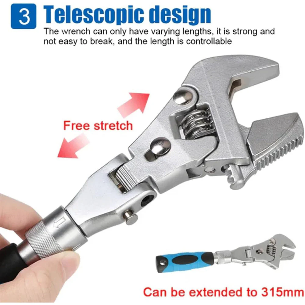5-In-1 Adjustable Ratchet Wrench - Image 12