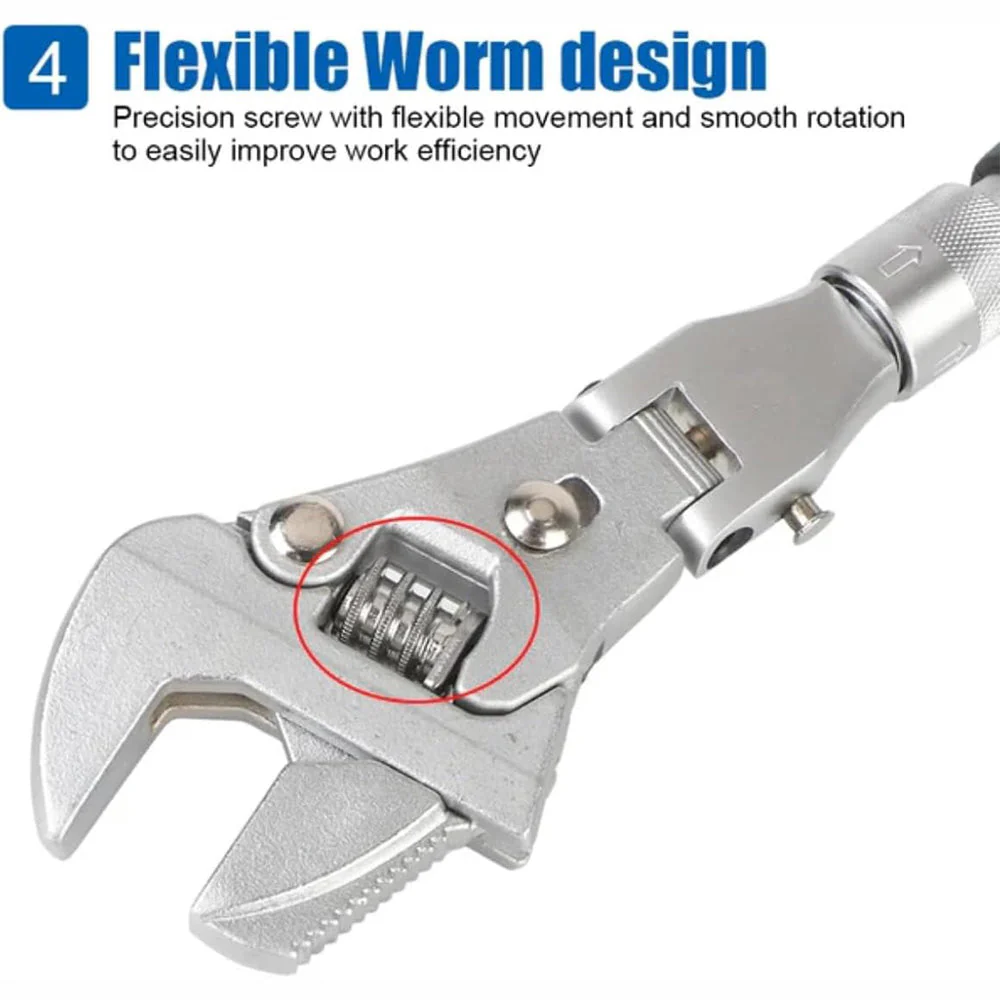 5-In-1 Adjustable Ratchet Wrench - Image 13