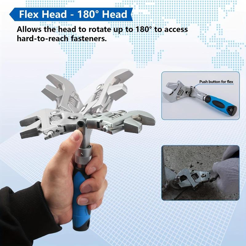 5-In-1 Adjustable Ratchet Wrench - Image 4