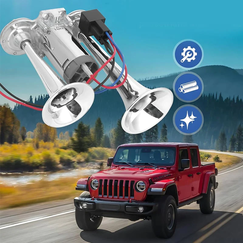 600DB Dual-Tone Metal Car Horn - Image 10