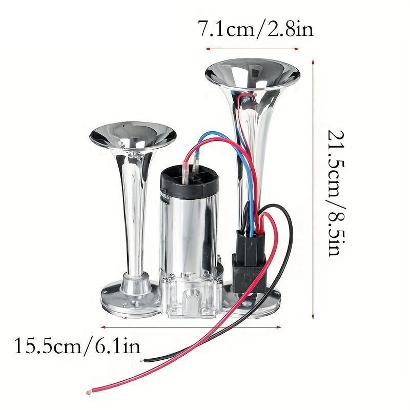 600DB Dual-Tone Metal Car Horn - Image 12