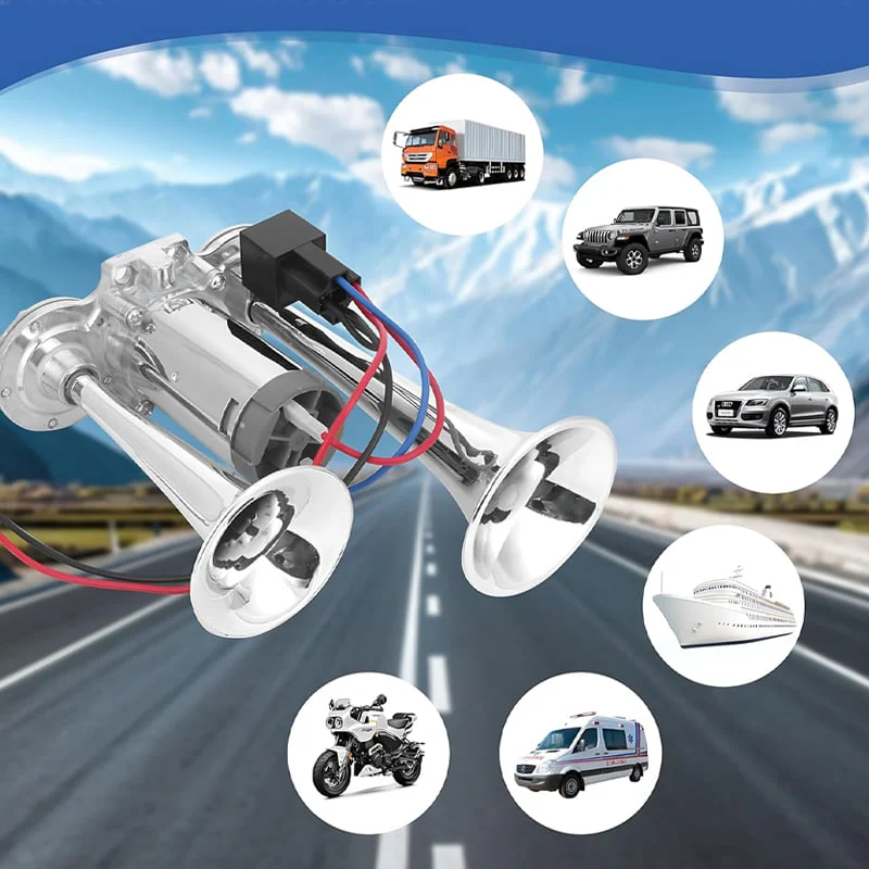 600DB Dual-Tone Metal Car Horn - Image 8