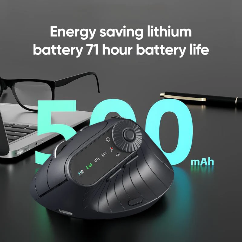 Ergonomic Triple-Connect Wireless Mouse - Image 4