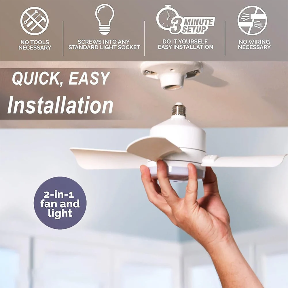 Ceiling Fan with Remote & LED Light - Image 3
