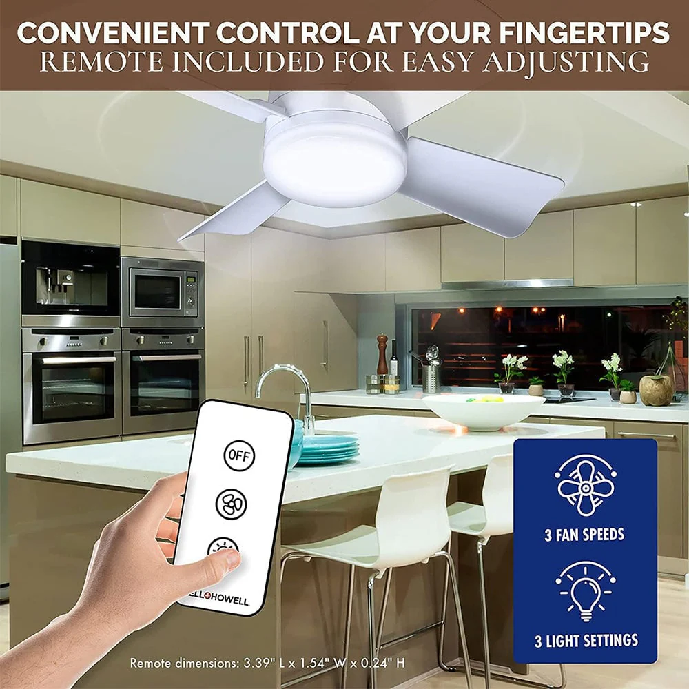 Ceiling Fan with Remote & LED Light - Image 4