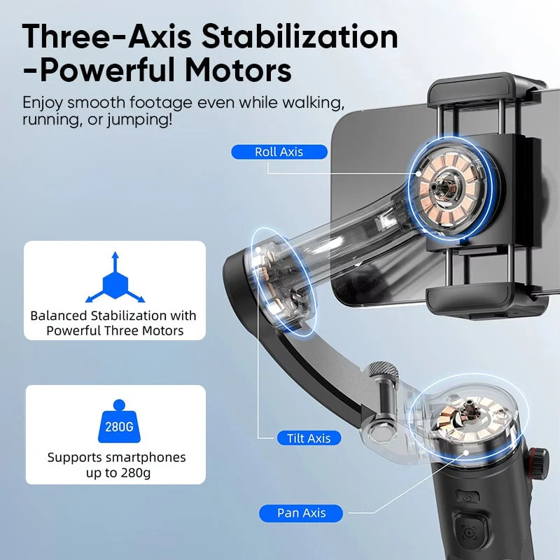 Smart 3-Axis Gimbal Stabilizer with AI Tracking – Professional Video Shooting Tool - Image 9