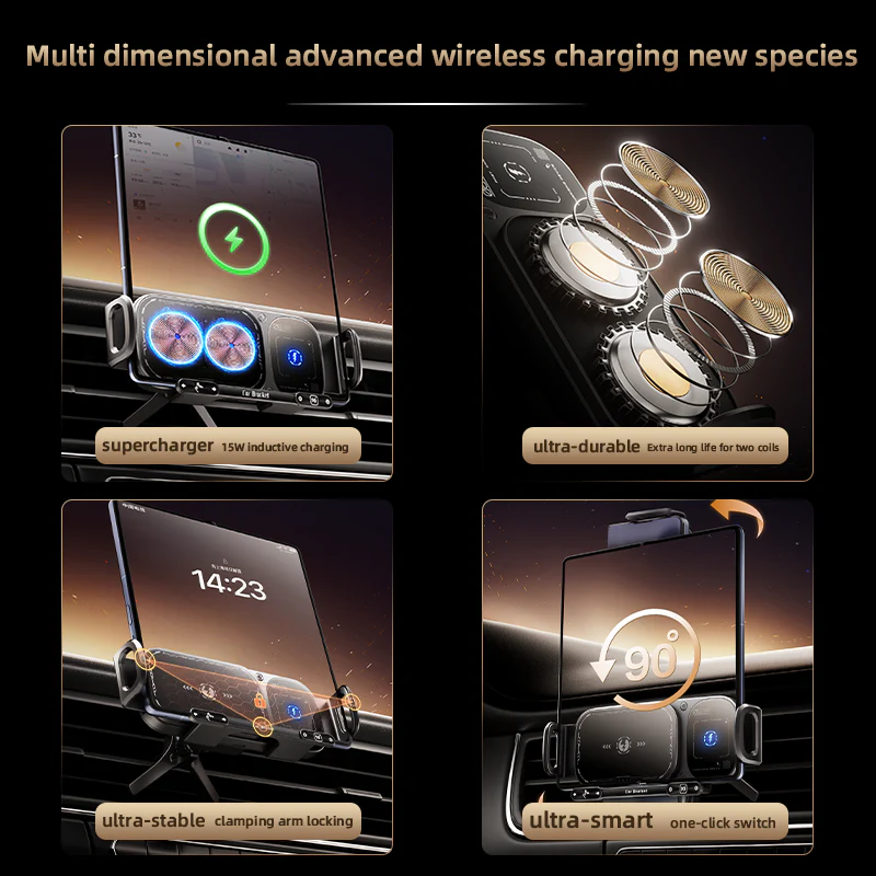 Wireless Charging Rotating Car Mount - Image 8